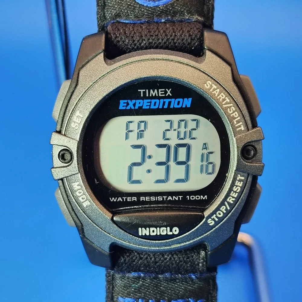 Vintage 2007 Timex Expedition INDIGLO 35mm Mens Quartz Field Watch‎ Restored